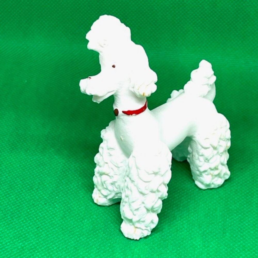 Vintage White Ceramic Poodle Figurine